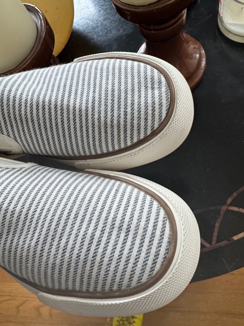 Tommy Bahama Slip-On Canvas Sneakers in Navy Stripe | 9 1/2 runs big - Picture 9 of 9